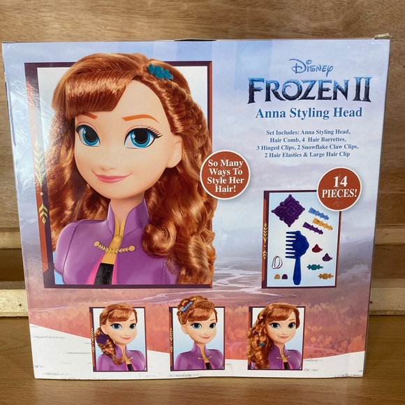 HOT CHRISTMAS ITEM - Frozen 2 Anna Styling Head - Picture 3 of 9